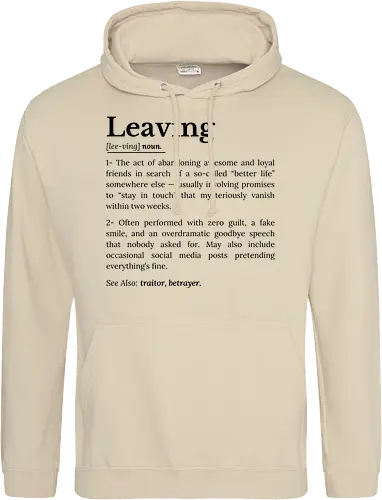 Leaving Definition Lustiger Büro Humor Feierabend