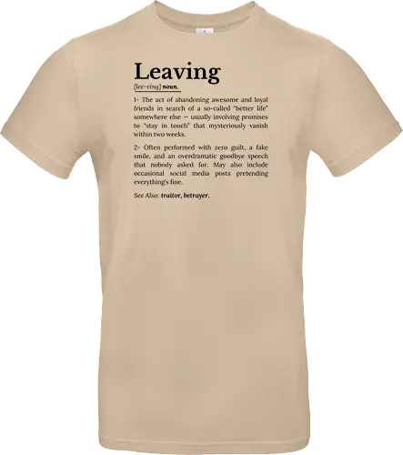 Leaving Definition Lustiger Büro Humor Feierabend