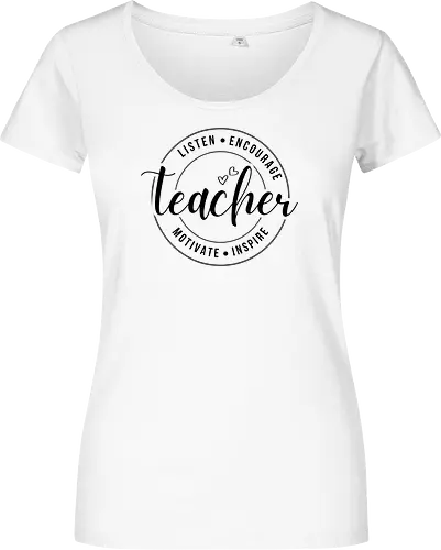 Teacher Listen Encourage Inspire Lustiges Lehrer