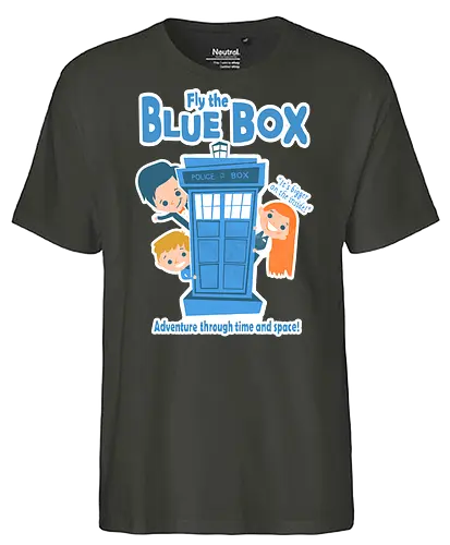 Fly The Blue Box - Doctor, Tardis - Fairtrade T-Shirt