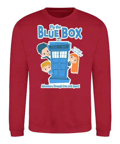 Fly The Blue Box - Doctor, Tardis - Sweatshirt