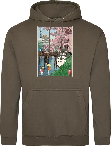 Castles and cherry blossoms with my neighbor - anime, manga, japan, japanese art, my neighbor, otaku, miyazaki - Standard Hoodie