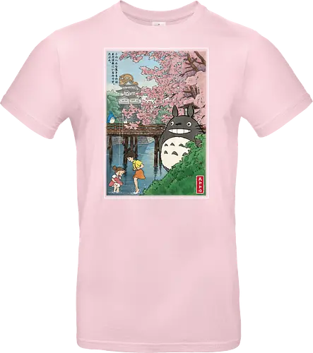 Castles and cherry blossoms with my neighbor - anime, manga, japan, japanese art, my neighbor, otaku, miyazaki - Standard T-Shirt