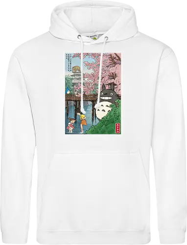 Castles and cherry blossoms with my neighbor - anime, manga, japan, japanese art, my neighbor, otaku, miyazaki - Standard Hoodie