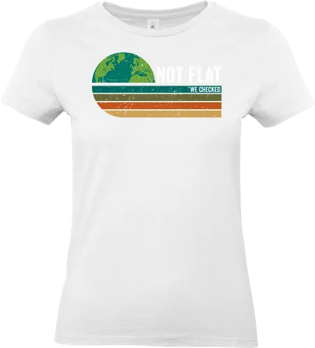 Not flat we checked vintage - retro, vintage, earth, galaxy, space, funny, planets - Standard T-Shirt (Frauen)