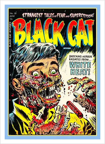 Schmelzendes Gesicht Horror Vintage 1950er Comic Golden Age Retro
