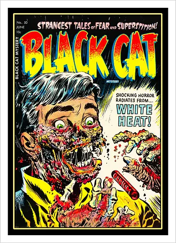 Schmelzendes Gesicht Horror Vintage 1950er Comic Golden Age Retro