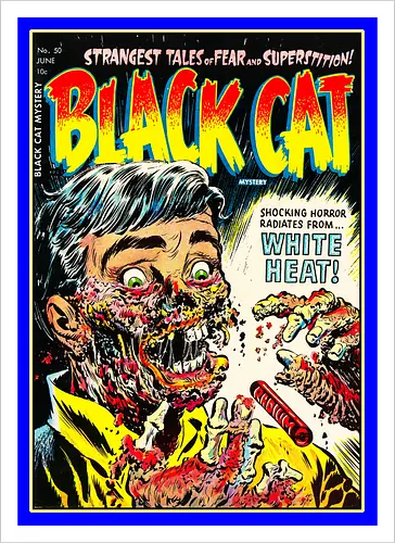 Schmelzendes Gesicht Horror Vintage 1950er Comic Golden Age Retro