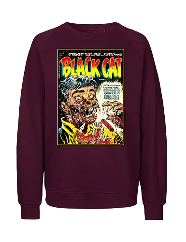 Schmelzendes Gesicht Horror Vintage 1950er Comic Golden Age Retro - Horror-T-Shirt mit schmelzendem Gesicht, Vintage-Horrorcomic-T-Shirt, Horror-Kleidung im Stil der 1950er Jahre, Pre-Code-Horror-T-Shirt, Golden-Age-Horror-T-Shirt, Kleidung mit Kunstmotiv eines schmelzenden Gesichts, Vintage-Gore-T-Shirt, Retro-Horrorcomic-T-Shirt, T-Shirt mit verstörendem Vintage-Kunstmotiv, Harvey-Horror-Kleidung, T-Shirt mit klassischem Horror-Covermotiv, T-Shirt mit Pulp-Horror-Kunstmotiv, Kleidung mit gruseligem Vintage-Gesichtsmotiv, Old-School-Horror-T-Shirt, T-Shirt mit Comic-Kunst der Golden Age - Fairtrade Sweatshirt
