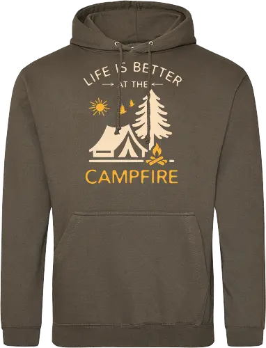 Am Lagerfeuer Ist Das Leben Besser – Camping Outdoor Abenteuer Design