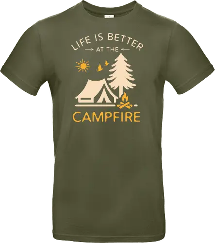 Am Lagerfeuer Ist Das Leben Besser – Camping Outdoor Abenteuer Design