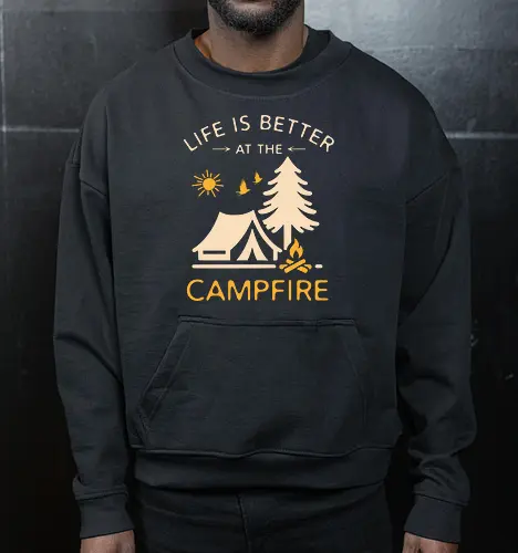 Am Lagerfeuer Ist Das Leben Besser – Camping Outdoor Abenteuer Design
