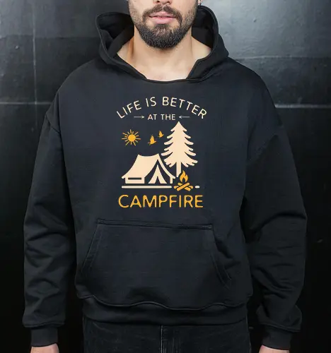 Am Lagerfeuer Ist Das Leben Besser – Camping Outdoor Abenteuer Design