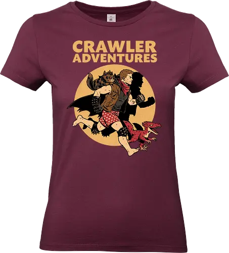 Dungeon Crawler Comic Cover - nerd, geek, book, books, bookworm, post-apocalypse, RPG, role-playing game, tabletop, isekai, fantasy, adventure, crawler, game, video game, video games, games, cat, pet, Poster, persian cat, dinosaur, velociraptor, raptor, fun, funny, comic book, mashup. comic book cover, cover, Donut, Science Fantasy, Science Fiction, Scifi - Standard T-Shirt (Frauen)