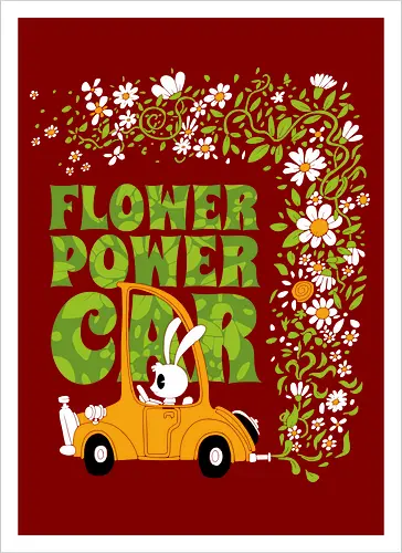 Flower power car