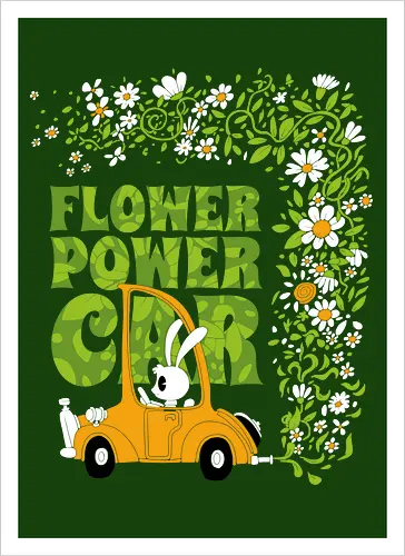 Flower power car