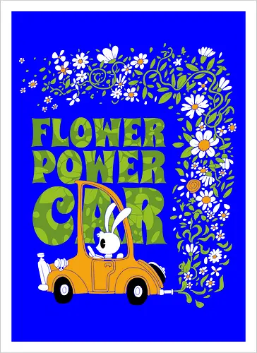 Flower power car
