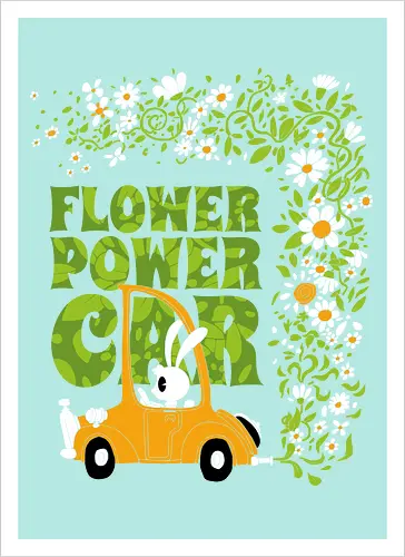 Flower power car