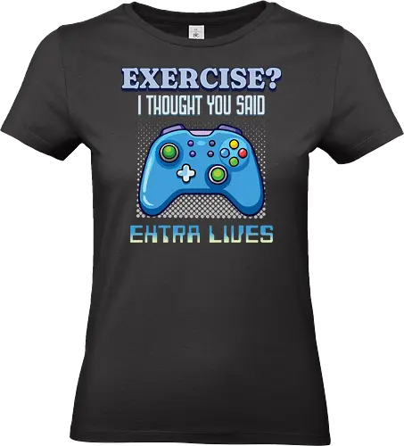 Extra Leben Gamer Retro Gaming Controller Design - PC Gamer, E-Sport, Streamer, Gaming Geschenk, Nerd, Geek, Multiplayer, Pixel Art, Gamer Lifestyle, Gaming Humor, Videospiel Fan, Retro Gamer, Gaming Motivation, Spielspaß, Gaming Community, Extra Leben, Extra Lives, Gamer, Gaming, Videospiele, Zocken, Retro Gaming, Arcade, Controller, Joystick, Bonusleben, Highscore, Level Up, Respawn, Konsole - Standard T-Shirt (Frauen)