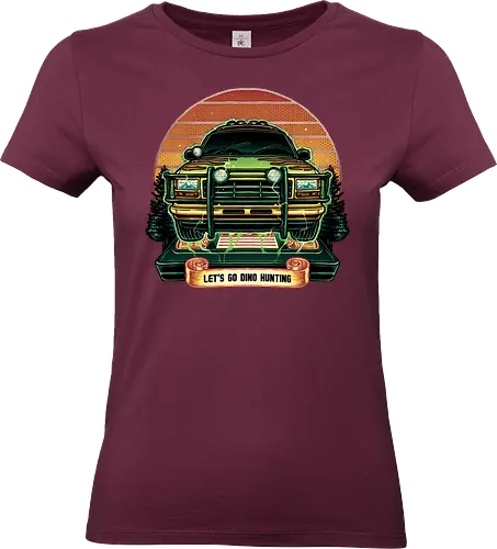 Dino Hunting Sunset - Movie, film, dinosaur, dinosaurs, adventure, sci-fi, Tyrannosaurus, sunset - Standard T-Shirt (Frauen)
