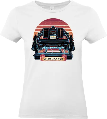 Time Travel Sunset - Movie, film, classic movie, time travel, family, sci-fi, comedy, future, sunset - Standard T-Shirt (Frauen)
