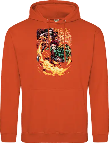 Infernal Sibling Flame - DemonSlayer, KimetsuNoYaiba, DemonSlayerAnime, Anime, AnimeArt, AnimeEdit, AnimeFan, Tanjiro, TanjiroKamado, KamadoTanjiro, HinokamiKagura, SunBreathing, TanjiroEdit, Nezuko, NezukoKamado, KamadoNezuko, NezukoEdit, DemonNezuko, TanjiroAndNezuko, KamadoSiblings, SiblingBond, BrotherAndSister - Standard Hoodie