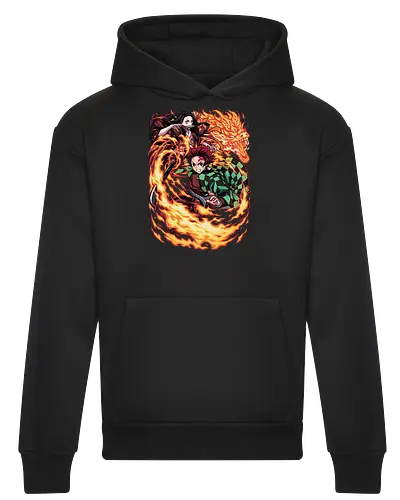 Infernal Sibling Flame - DemonSlayer, KimetsuNoYaiba, DemonSlayerAnime, Anime, AnimeArt, AnimeEdit, AnimeFan, Tanjiro, TanjiroKamado, KamadoTanjiro, HinokamiKagura, SunBreathing, TanjiroEdit, Nezuko, NezukoKamado, KamadoNezuko, NezukoEdit, DemonNezuko, TanjiroAndNezuko, KamadoSiblings, SiblingBond, BrotherAndSister - Heavyweight Hoodie
