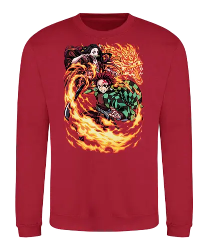 Infernal Sibling Flame - DemonSlayer, KimetsuNoYaiba, DemonSlayerAnime, Anime, AnimeArt, AnimeEdit, AnimeFan, Tanjiro, TanjiroKamado, KamadoTanjiro, HinokamiKagura, SunBreathing, TanjiroEdit, Nezuko, NezukoKamado, KamadoNezuko, NezukoEdit, DemonNezuko, TanjiroAndNezuko, KamadoSiblings, SiblingBond, BrotherAndSister - Sweatshirt
