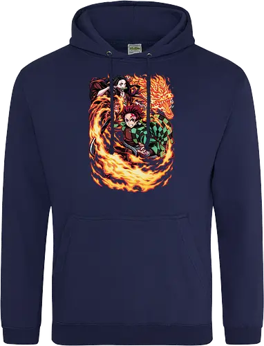 Infernal Sibling Flame - DemonSlayer, KimetsuNoYaiba, DemonSlayerAnime, Anime, AnimeArt, AnimeEdit, AnimeFan, Tanjiro, TanjiroKamado, KamadoTanjiro, HinokamiKagura, SunBreathing, TanjiroEdit, Nezuko, NezukoKamado, KamadoNezuko, NezukoEdit, DemonNezuko, TanjiroAndNezuko, KamadoSiblings, SiblingBond, BrotherAndSister - Standard Hoodie