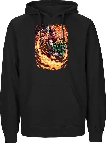 Infernal Sibling Flame - DemonSlayer, KimetsuNoYaiba, DemonSlayerAnime, Anime, AnimeArt, AnimeEdit, AnimeFan, Tanjiro, TanjiroKamado, KamadoTanjiro, HinokamiKagura, SunBreathing, TanjiroEdit, Nezuko, NezukoKamado, KamadoNezuko, NezukoEdit, DemonNezuko, TanjiroAndNezuko, KamadoSiblings, SiblingBond, BrotherAndSister - Fairtrade Hoodie
