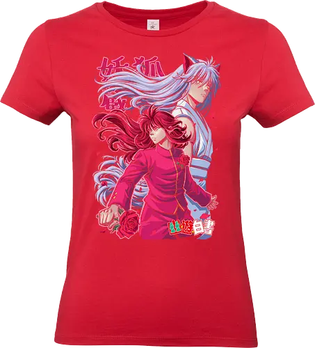 Fox Floral Warrior - Yu Yu Hakusho, Kurama, Rose Whip, Anime, Anime Art, Anime Merch, Anime Shirt, Manga, Otaku, YYH, Spirit Detective, Yusuke Urameshi, Hiei, Kuwabara Kazuma, Reiken, Spirit Energy, Dark Tournament, Genkai, Yukina, Team Urameshi, Ghost Fighter, Yu Yu Hakusho Edit - Standard T-Shirt (Frauen)