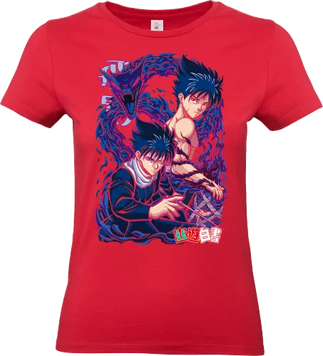 Black Fire Wielder - Manga, Otaku, YYH, Spirit Detective, Yusuke Urameshi, Hiei, Kuwabara Kazuma, Reiken, Spirit Energy, Dark Tournament, Genkai, Yukina, Team Urameshi, Ghost Fighter, Yu Yu Hakusho Edit, Dragon of the Darkness Flame, Dragon Flame, Yu Yu Hakusho, Kurama, Anime, Anime Art, Anime Merch, Anime Shirt - Standard T-Shirt (Frauen)