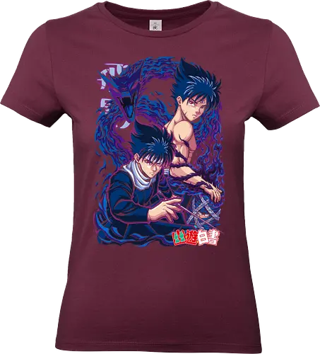 Black Fire Wielder - Manga, Otaku, YYH, Spirit Detective, Yusuke Urameshi, Hiei, Kuwabara Kazuma, Reiken, Spirit Energy, Dark Tournament, Genkai, Yukina, Team Urameshi, Ghost Fighter, Yu Yu Hakusho Edit, Dragon of the Darkness Flame, Dragon Flame, Yu Yu Hakusho, Kurama, Anime, Anime Art, Anime Merch, Anime Shirt - Standard T-Shirt (Frauen)