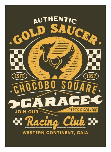 Gold Saucer Garage Vintage