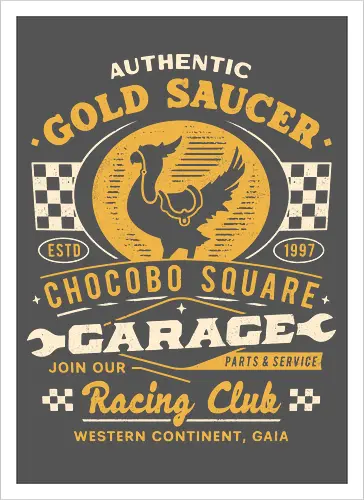 Gold Saucer Garage Vintage