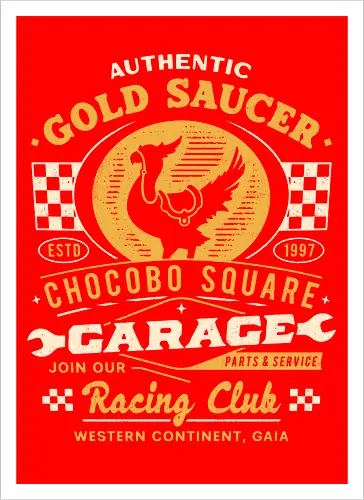 Gold Saucer Garage Vintage