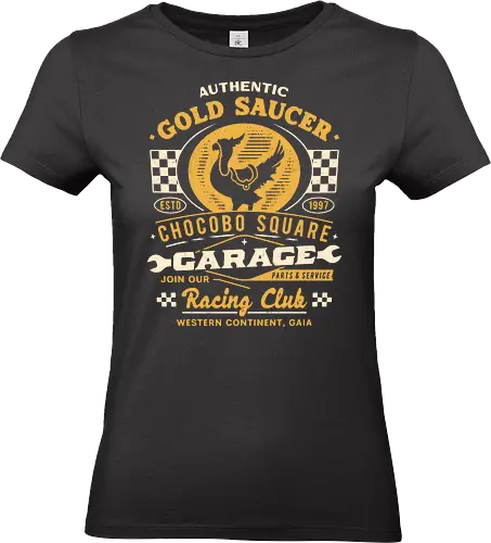 Gold Saucer Garage Vintage - fantasy 7, fantasy vii rebirth, tifa lockhart, fantasy xvi, Kupo, Kweh, avalanche, midgar, final xiv, ff14, Cloud, Villain, video game, fat chocobo, gold saucer - Standard T-Shirt (Frauen)