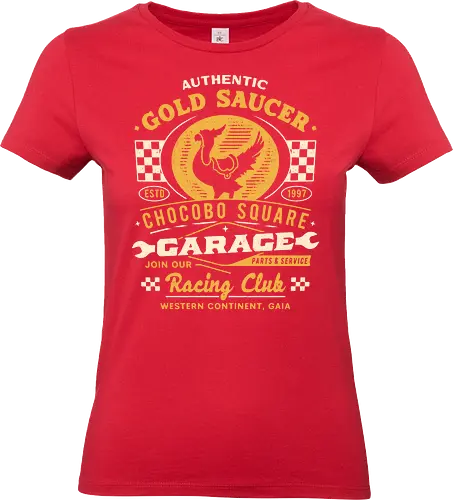 Gold Saucer Garage Vintage - fantasy 7, fantasy vii rebirth, tifa lockhart, fantasy xvi, Kupo, Kweh, avalanche, midgar, final xiv, ff14, Cloud, Villain, video game, fat chocobo, gold saucer - Standard T-Shirt (Frauen)