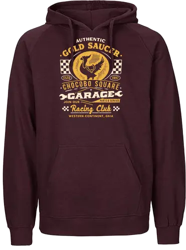 Gold Saucer Garage Vintage - fantasy 7, fantasy vii rebirth, tifa lockhart, fantasy xvi, Kupo, Kweh, avalanche, midgar, final xiv, ff14, Cloud, Villain, video game, fat chocobo, gold saucer - Fairtrade Hoodie