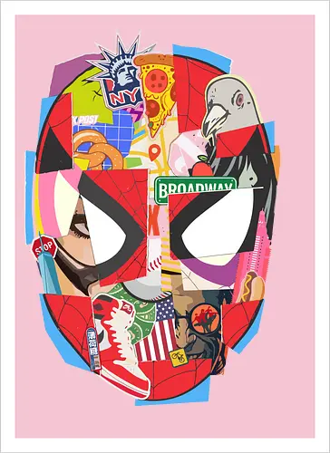 Urban Web Hero - NYC Pop Art Collage
