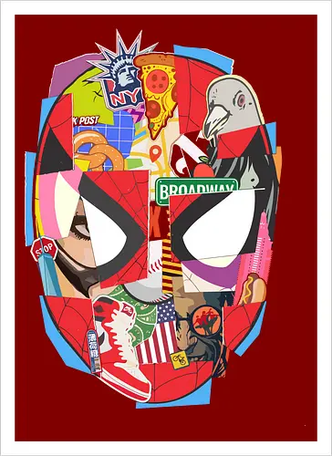 Urban Web Hero - NYC Pop Art Collage