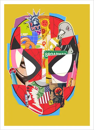 Urban Web Hero - NYC Pop Art Collage