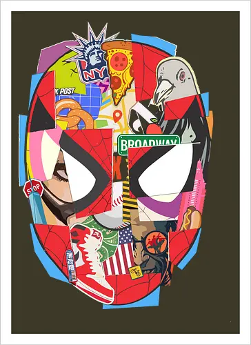 Urban Web Hero - NYC Pop Art Collage