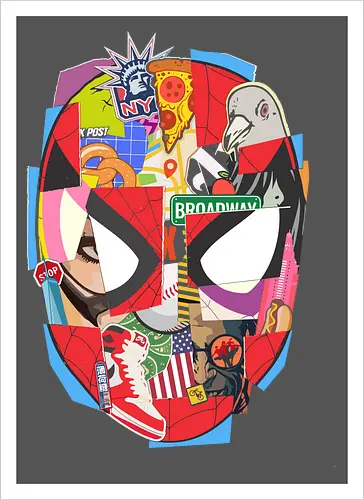 Urban Web Hero - NYC Pop Art Collage