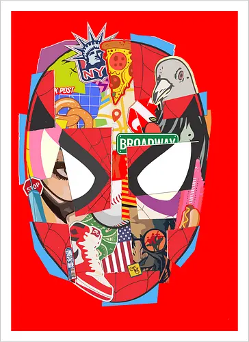 Urban Web Hero - NYC Pop Art Collage