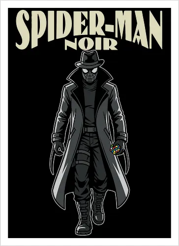 Noir Arachnid Vigilante & The Colorful Puzzle Cube