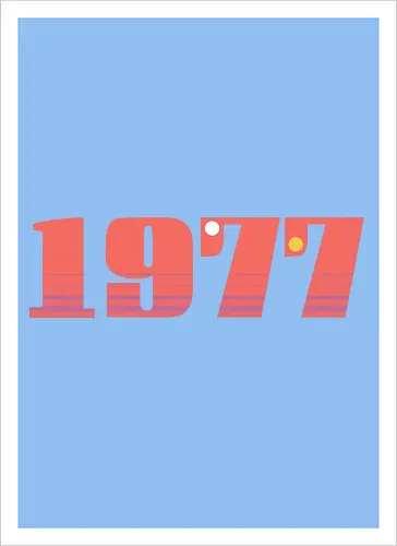 Stars of 1977 - 1977, space, science fiction, nerd - Kunstdruck