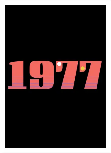 Stars of 1977 - 1977, space, science fiction, nerd - Kunstdruck
