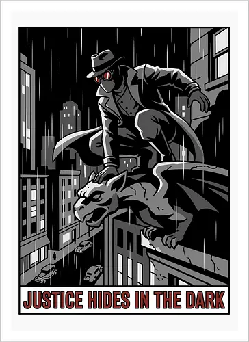 Justice Hides In The Dark - Noir Masked Vigilante
