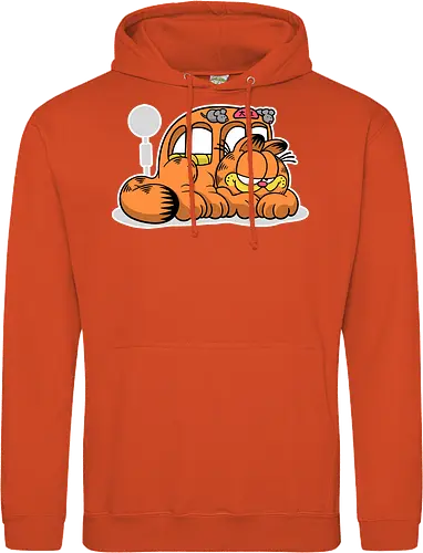 Fauler Oranger Katzenbus Lustig Cartoon Anime Mashup Geek